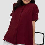 Maroon Tokyo Top